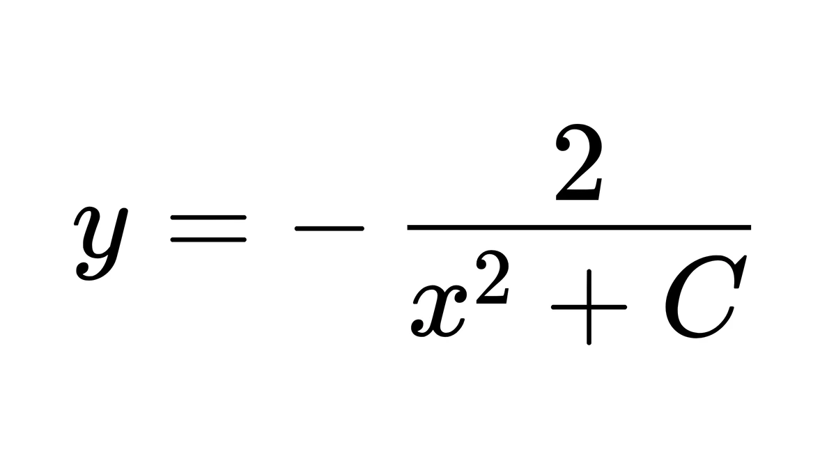 例 3 方程 y′=xy² 的通解形式